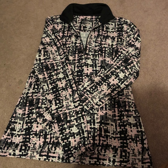 Soft classy Printed All season Running Jogging Zip up Activewear exercise top - Picture 2 of 12